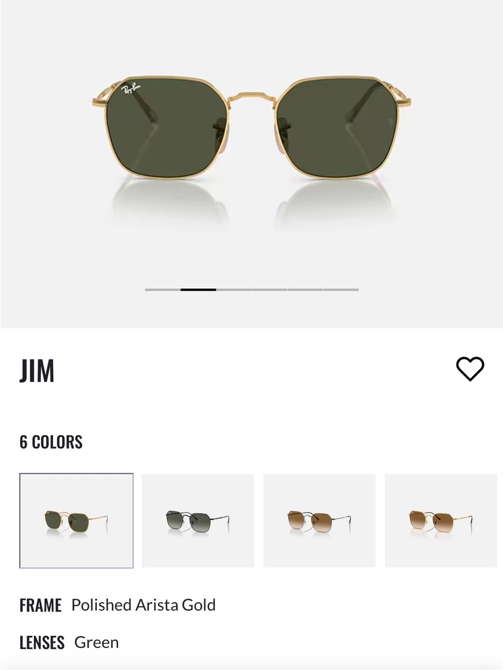Ray-Ban Jim Hexagonal Sunglasses